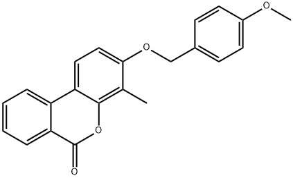 3-[(4-methoxyphenyl)methoxy]-4-methylbenzo[c]chromen-6-one Structure