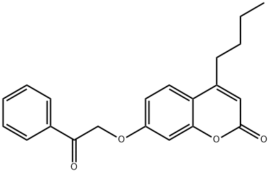 4-butyl-7-phenacyloxychromen-2-one Structure