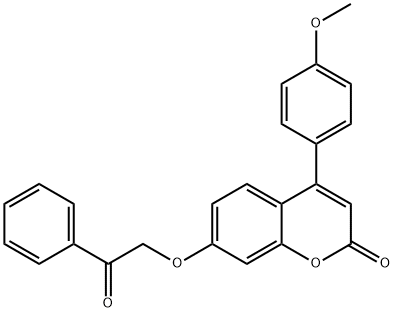 4-(4-methoxyphenyl)-7-phenacyloxychromen-2-one Structure