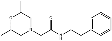 2-(2,6-dimethylmorpholin-4-yl)-N-(2-phenylethyl)acetamide 구조식 이미지