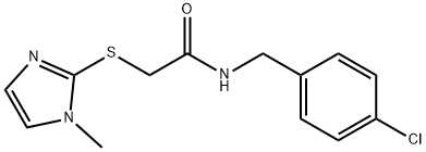 N-[(4-chlorophenyl)methyl]-2-(1-methylimidazol-2-yl)sulfanylacetamide Structure