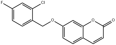 7-[(2-chloro-4-fluorophenyl)methoxy]chromen-2-one Structure