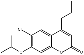 6-chloro-7-propan-2-yloxy-4-propylchromen-2-one 구조식 이미지
