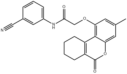 N-(3-cyanophenyl)-2-[(3-methyl-6-oxo-7,8,9,10-tetrahydrobenzo[c]chromen-1-yl)oxy]acetamide Structure