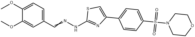 N-[(E)-(3,4-dimethoxyphenyl)methylideneamino]-4-(4-morpholin-4-ylsulfonylphenyl)-1,3-thiazol-2-amine Structure