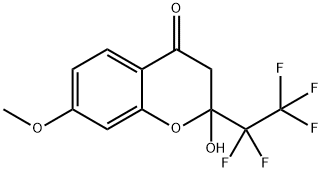 2-hydroxy-7-methoxy-2-(1,1,2,2,2-pentafluoroethyl)-3H-chromen-4-one Structure