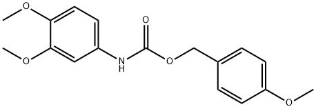 (4-methoxyphenyl)methyl N-(3,4-dimethoxyphenyl)carbamate 구조식 이미지