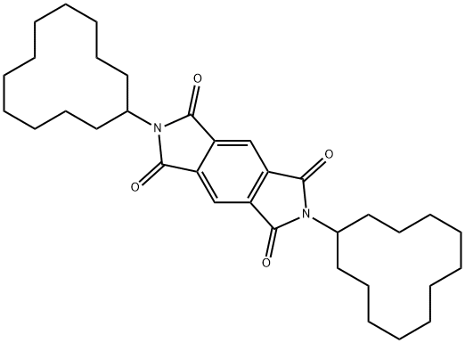 2,6-di(cyclododecyl)pyrrolo[3,4-f]isoindole-1,3,5,7-tetrone 구조식 이미지