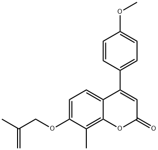 4-(4-methoxyphenyl)-8-methyl-7-(2-methylprop-2-enoxy)chromen-2-one Structure