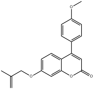 4-(4-methoxyphenyl)-7-(2-methylprop-2-enoxy)chromen-2-one 구조식 이미지