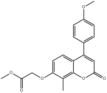 methyl 2-[4-(4-methoxyphenyl)-8-methyl-2-oxochromen-7-yl]oxyacetate Structure