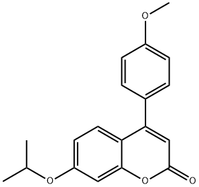 4-(4-methoxyphenyl)-7-propan-2-yloxychromen-2-one 구조식 이미지