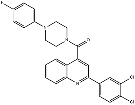 [2-(3,4-dichlorophenyl)quinolin-4-yl]-[4-(4-fluorophenyl)piperazin-1-yl]methanone Structure