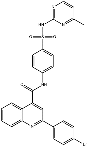 2-(4-bromophenyl)-N-[4-[(4-methylpyrimidin-2-yl)sulfamoyl]phenyl]quinoline-4-carboxamide 구조식 이미지