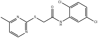 N-(2,5-dichlorophenyl)-2-(4-methylpyrimidin-2-yl)sulfanylacetamide 구조식 이미지