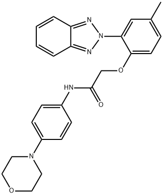 2-[2-(benzotriazol-2-yl)-4-methylphenoxy]-N-(4-morpholin-4-ylphenyl)acetamide 구조식 이미지