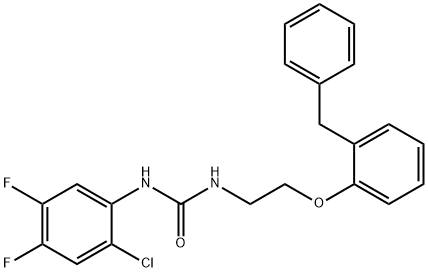 1-[2-(2-benzylphenoxy)ethyl]-3-(2-chloro-4,5-difluorophenyl)urea 구조식 이미지