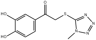 1-(3,4-dihydroxyphenyl)-2-(1-methyltetrazol-5-yl)sulfanylethanone 구조식 이미지