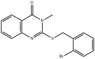 2-[(2-bromophenyl)methylsulfanyl]-3-methylquinazolin-4-one 구조식 이미지