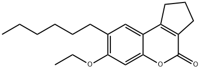 7-ethoxy-8-hexyl-2,3-dihydro-1H-cyclopenta[c]chromen-4-one 구조식 이미지