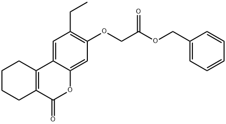 benzyl 2-[(2-ethyl-6-oxo-7,8,9,10-tetrahydrobenzo[c]chromen-3-yl)oxy]acetate Structure