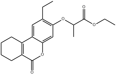 ethyl 2-[(2-ethyl-6-oxo-7,8,9,10-tetrahydrobenzo[c]chromen-3-yl)oxy]propanoate 구조식 이미지