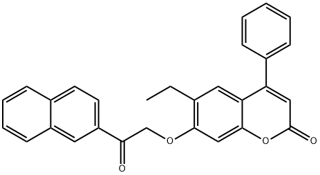 6-ethyl-7-(2-naphthalen-2-yl-2-oxoethoxy)-4-phenylchromen-2-one 구조식 이미지