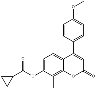 [4-(4-methoxyphenyl)-8-methyl-2-oxochromen-7-yl] cyclopropanecarboxylate 구조식 이미지