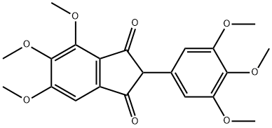 4,5,6-trimethoxy-2-(3,4,5-trimethoxyphenyl)indene-1,3-dione Structure