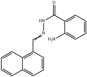 2-amino-N-[(E)-naphthalen-1-ylmethylideneamino]benzamide 구조식 이미지