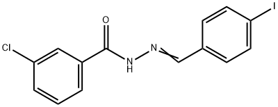 3-chloro-N-[(E)-(4-iodophenyl)methylideneamino]benzamide Structure