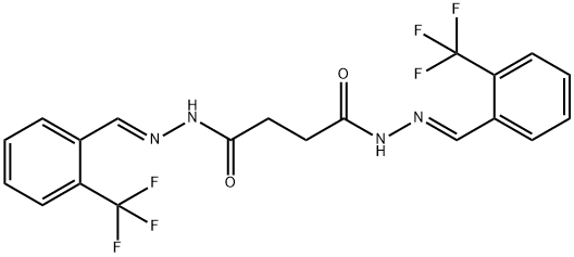 N,N'-bis[(E)-[2-(trifluoromethyl)phenyl]methylideneamino]butanediamide Structure