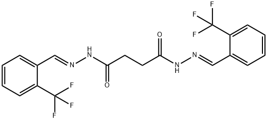 N,N'-bis[(E)-[2-(trifluoromethyl)phenyl]methylideneamino]butanediamide 구조식 이미지