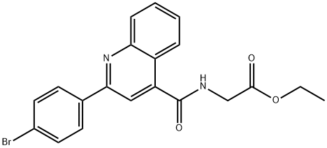 ethyl 2-[[2-(4-bromophenyl)quinoline-4-carbonyl]amino]acetate 구조식 이미지