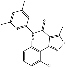 3-(2,6-dichlorophenyl)-N-(4,6-dimethylpyridin-2-yl)-5-methyl-1,2-oxazole-4-carboxamide 구조식 이미지