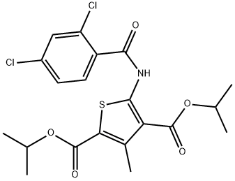 dipropan-2-yl 5-[(2,4-dichlorobenzoyl)amino]-3-methylthiophene-2,4-dicarboxylate 구조식 이미지