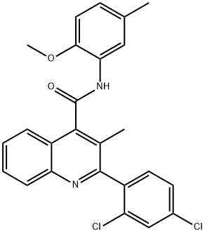 2-(2,4-dichlorophenyl)-N-(2-methoxy-5-methylphenyl)-3-methylquinoline-4-carboxamide 구조식 이미지