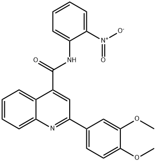 2-(3,4-dimethoxyphenyl)-N-(2-nitrophenyl)quinoline-4-carboxamide Structure