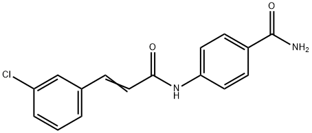 4-[[(E)-3-(3-chlorophenyl)prop-2-enoyl]amino]benzamide 구조식 이미지