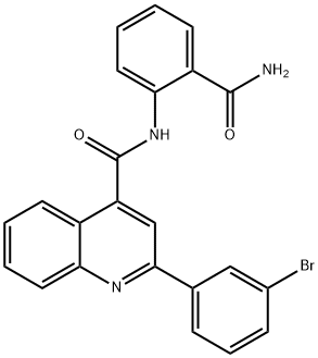 2-(3-bromophenyl)-N-(2-carbamoylphenyl)quinoline-4-carboxamide Structure