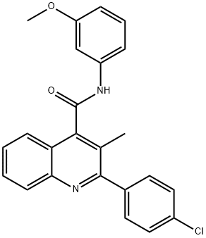 2-(4-chlorophenyl)-N-(3-methoxyphenyl)-3-methylquinoline-4-carboxamide 구조식 이미지