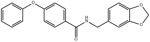 N-(1,3-benzodioxol-5-ylmethyl)-4-phenoxybenzamide 구조식 이미지