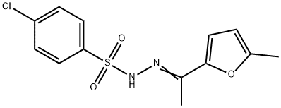 4-chloro-N-[(E)-1-(5-methylfuran-2-yl)ethylideneamino]benzenesulfonamide 구조식 이미지