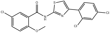 5-chloro-N-[4-(2,4-dichlorophenyl)-1,3-thiazol-2-yl]-2-methoxybenzamide Structure