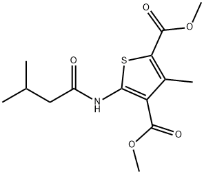 dimethyl 3-methyl-5-(3-methylbutanoylamino)thiophene-2,4-dicarboxylate Structure