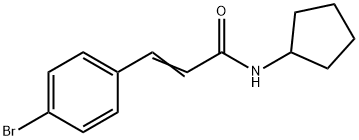 (E)-3-(4-bromophenyl)-N-cyclopentylprop-2-enamide 구조식 이미지