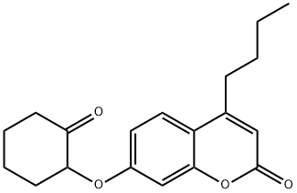 4-butyl-7-(2-oxocyclohexyl)oxychromen-2-one Structure