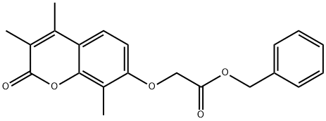 benzyl 2-(3,4,8-trimethyl-2-oxochromen-7-yl)oxyacetate Structure