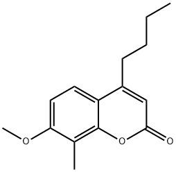 4-butyl-7-methoxy-8-methylchromen-2-one 구조식 이미지