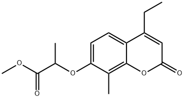 methyl 2-(4-ethyl-8-methyl-2-oxochromen-7-yl)oxypropanoate 구조식 이미지